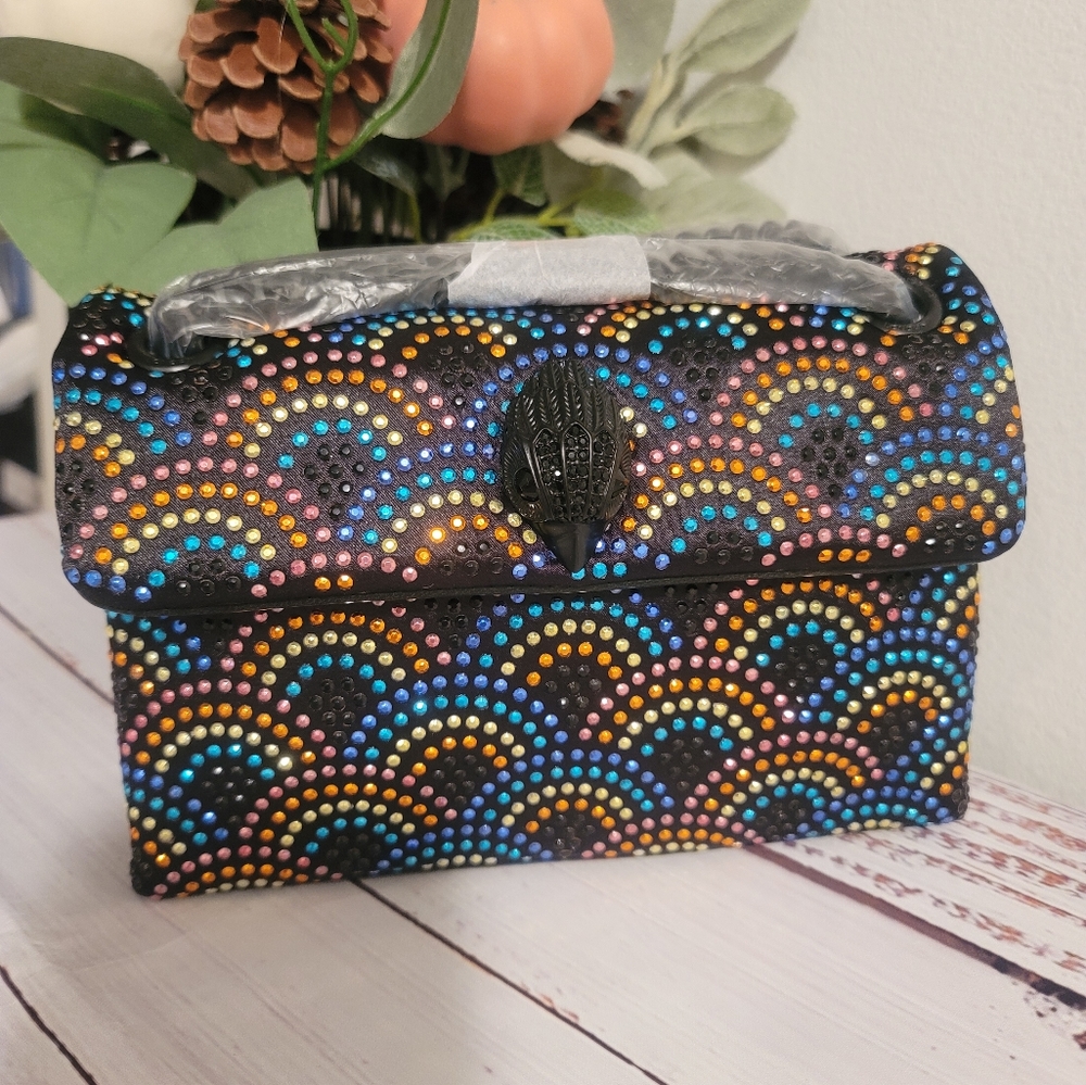 - Mini Kensington Embellished Fabric Convertible Crossbody BagKurt Geiger …
